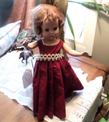 14'' 50S HP SERENE FASHION DOLL, AUBURN MOHAIR WIG, DRESS 1535